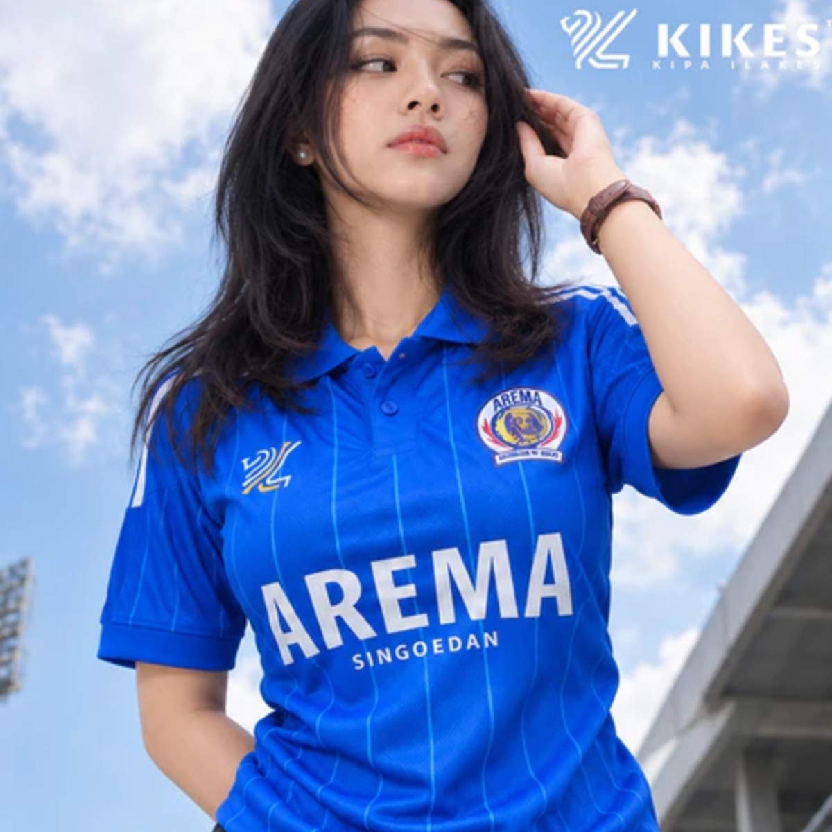 Jersey Fantasi Arema Singo Edan Dryfit Premium Anti UV Biru Full Sublimasi Patch Bordir Free Stiker Box Set